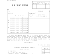 경력(재직)증명서 경력(재직)증명서